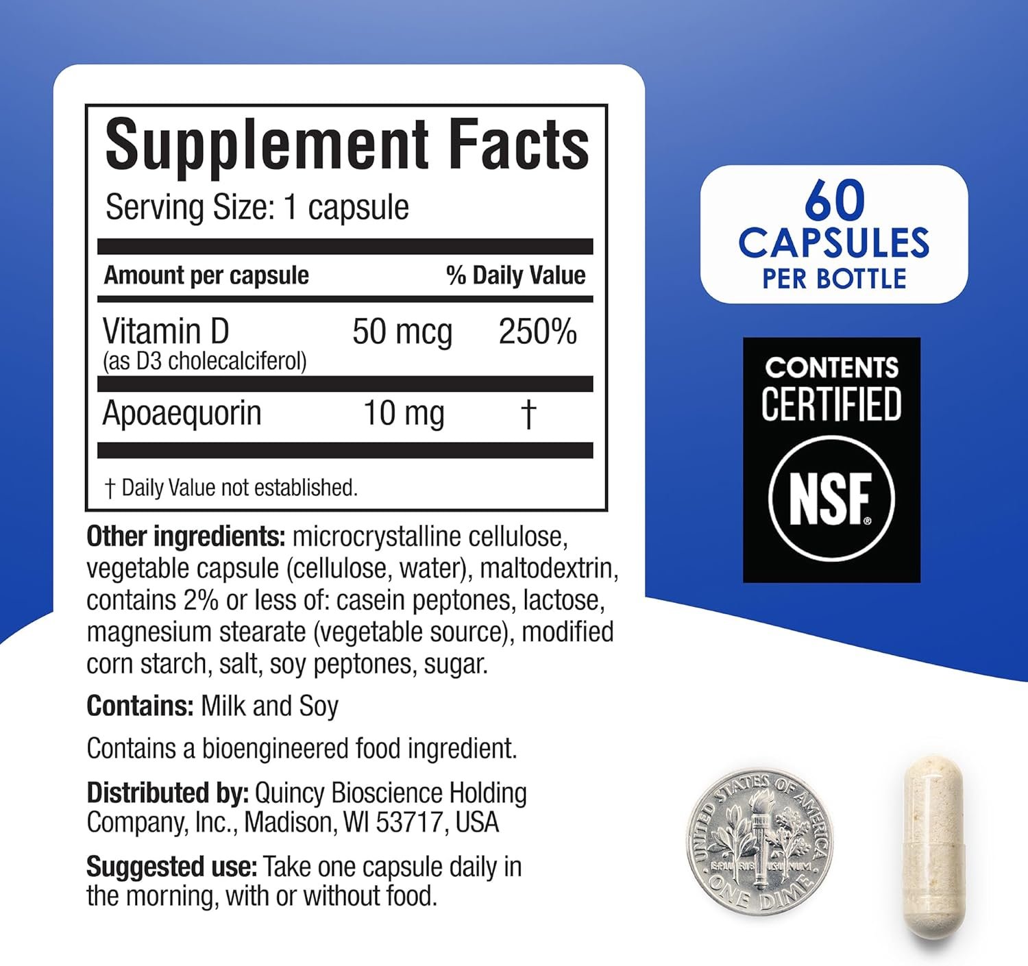  Prevagen Regular Strength 10mg, 60 Capsules |1 Pack