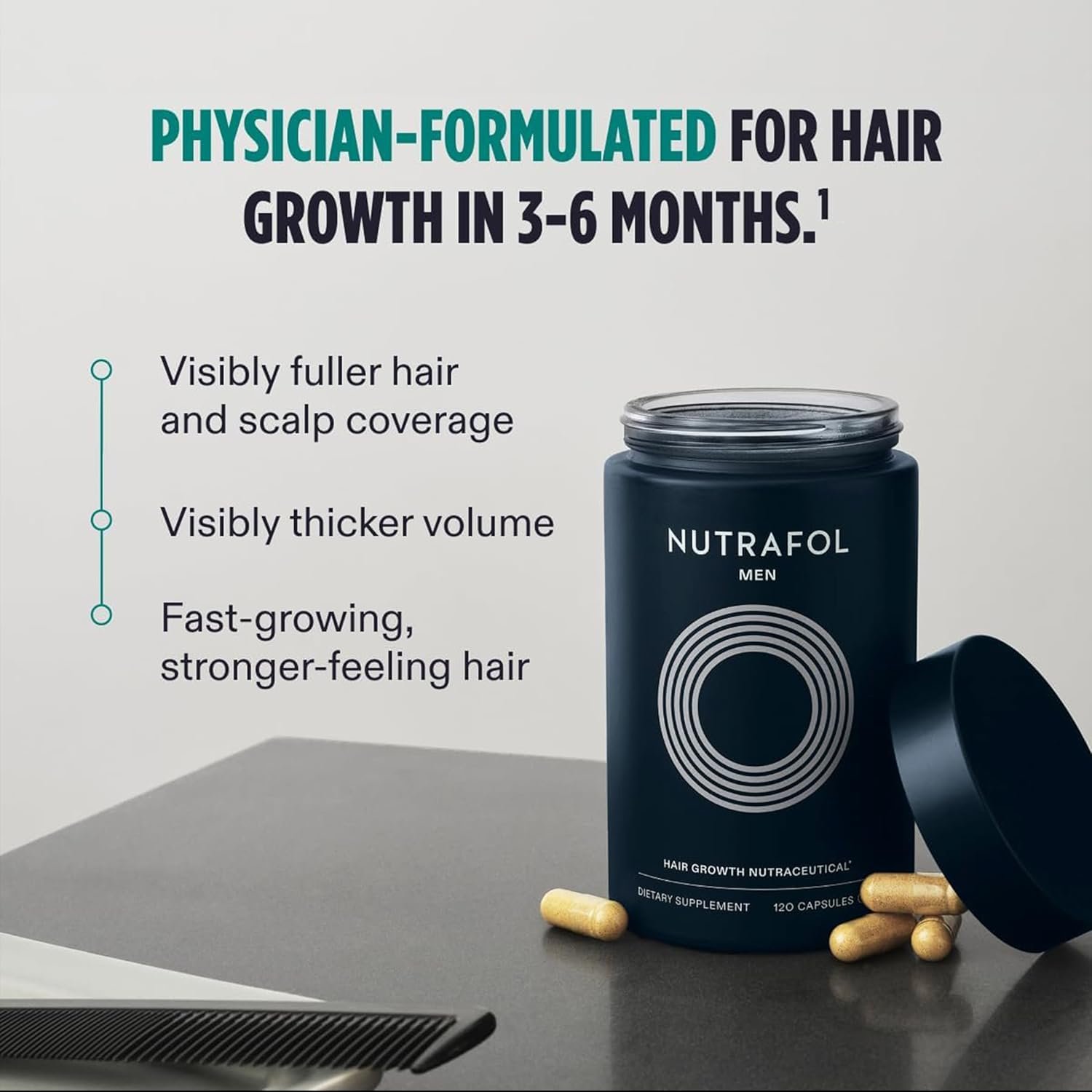 Nutrafol Men Hair Growth Supplement - black